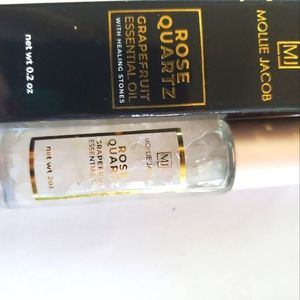 Mollie Jacob Rose Quartz Grapefruit Essential Oil with Healing Stones